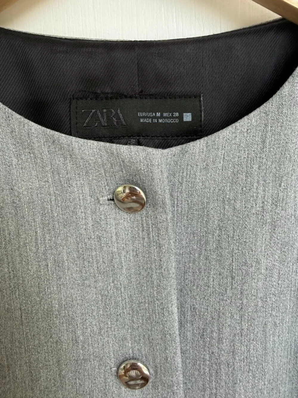 Zara gray belted dress - Picture 2 of 3